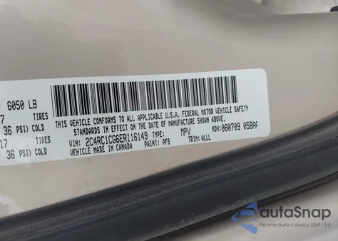 2014 Chrysler Town & Country Touring-L из США, поврежденный, VIN 2C4RC1CG6ER116149